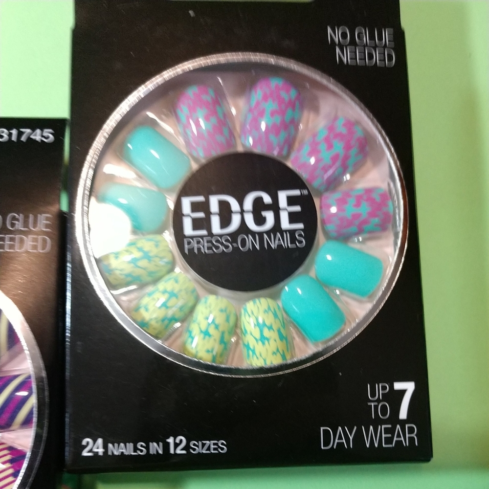 Summer Themed Multi Color 3 SETS Edge Press-On-Nails Next Dimension Nails - Picture 6 of 16